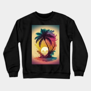 Sunset Palm Crewneck Sweatshirt